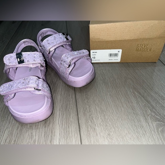 Steve Madden Girls JMONA Purple Lavender Lilac Sandals - Picture 9 of 9